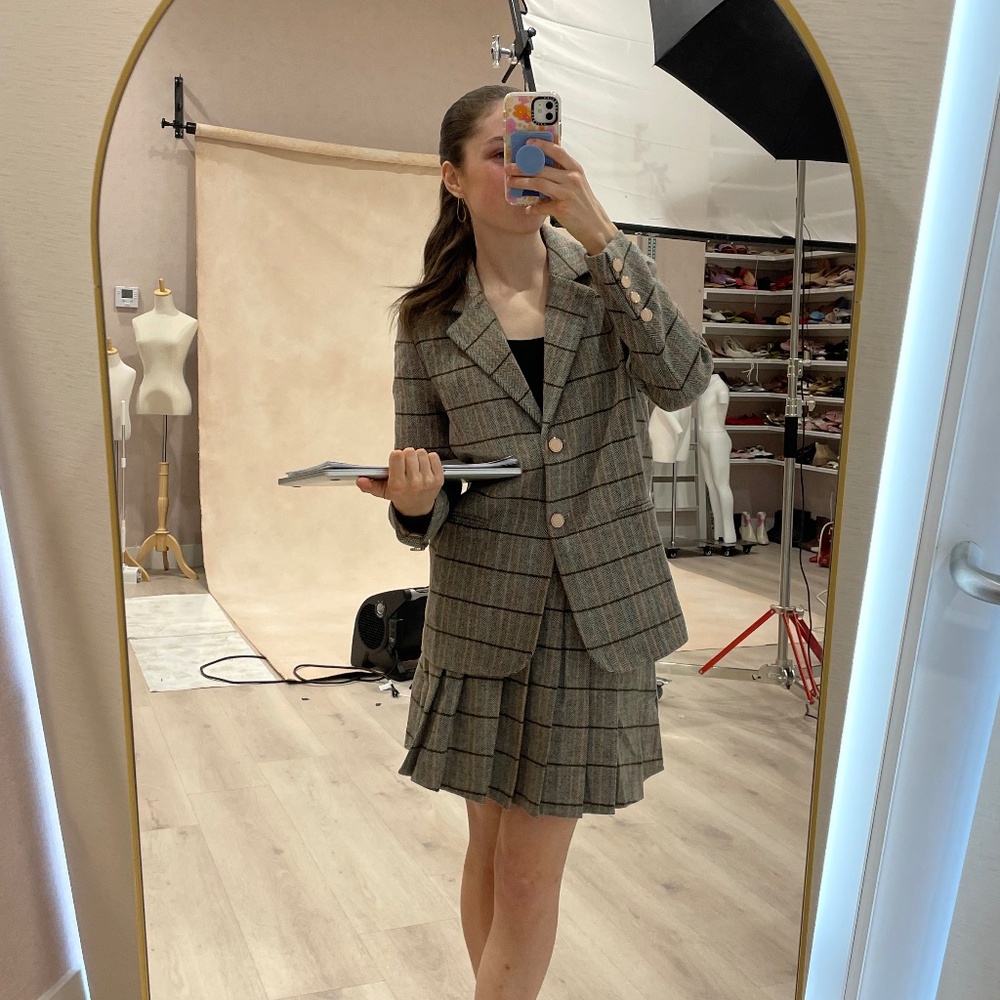 Ivy City Co Marren Blazer & Skirt Set